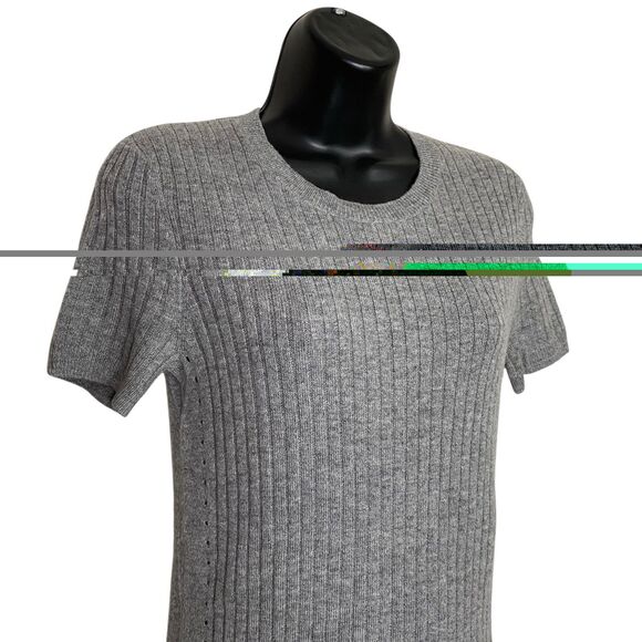 AG Sweater Womens Small Gray Merino Wool Cashmere Pullover Ribbed Top Knit NEW - Picture 5 of 9